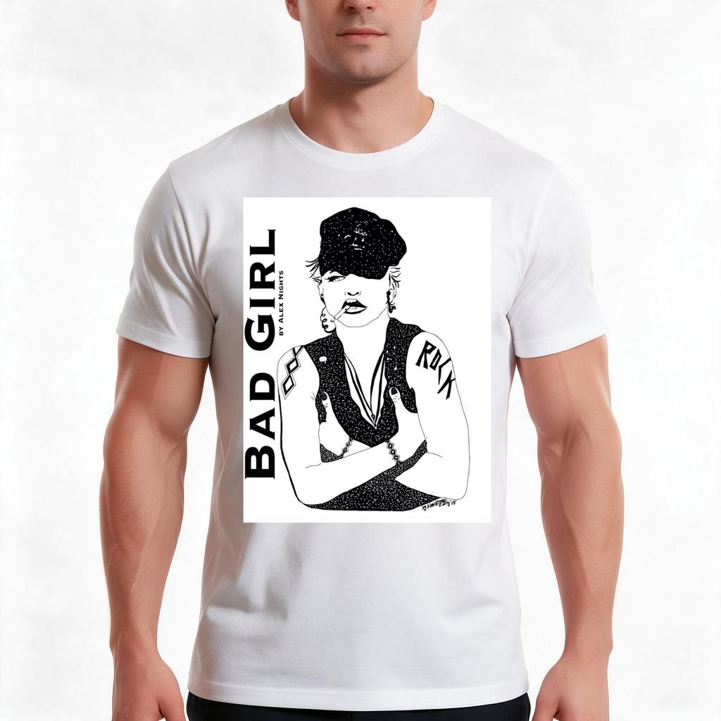 Bad Girl Tshirt Summer Casual Cotton Tee Oversized Streetwear Tops Vintage Graphic Print Loose Fit Short Sleeve