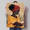 Indian Woman Reading Book Metal Signs Book Poster Vintage Home Decor Items Custom Tinplate Sign for Wall Art Decoration Retro