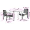 VidaXL Ensemble à Manger de Jardin avec Coussins 3 pcs, Table et Chaise de Terrasse, Meubles de Patio, Mobilier d'Extérieur, 3213624