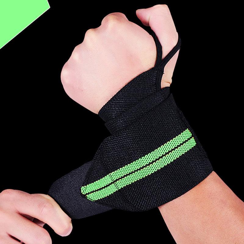 Men's Weightlifting Wrist Strap with Buckle - Anti-slip Sports Brace for Fitness and Badminton