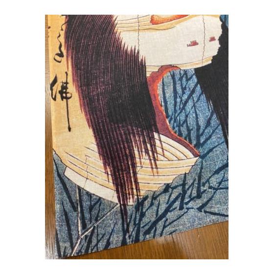 Ukiyo-e Tenugui Towel - "Hyakumonogatari" (One Hundred Tales) - Oiwa - Hokusai - 100% Cotton - Made in Japan - Tokka Fabric - Gentle on Skin -