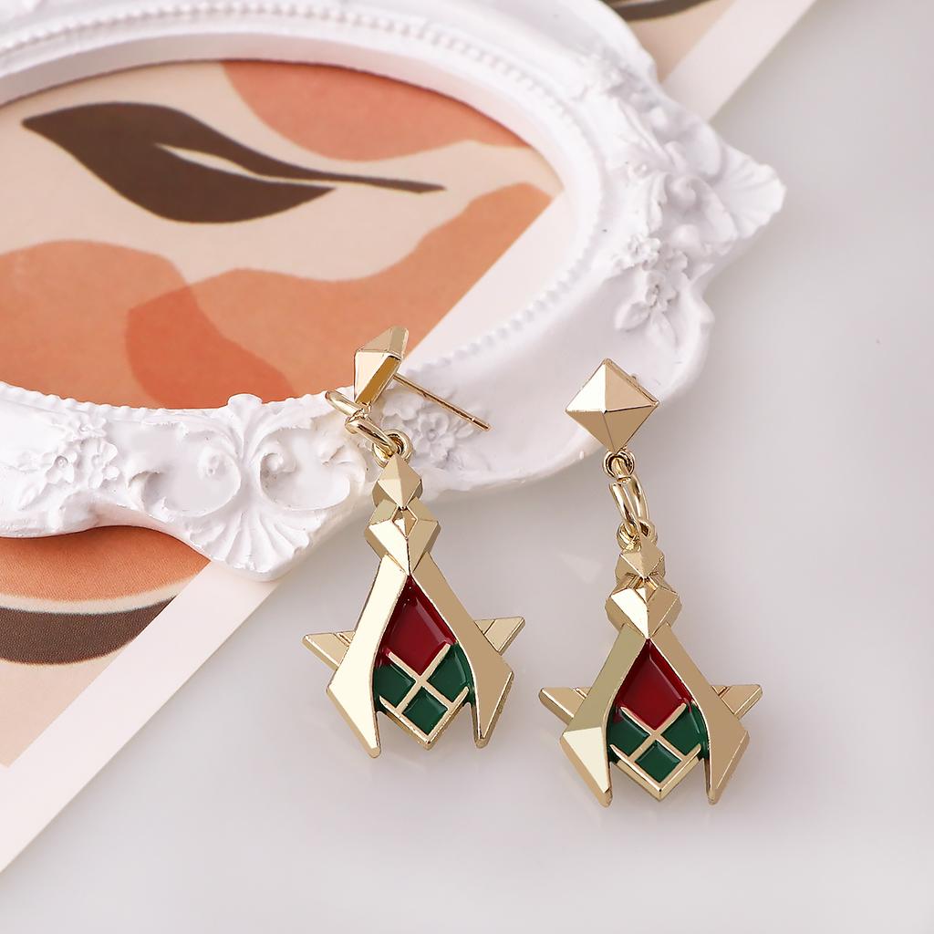 Genshin Impact Game Kaveh Earrings Dangle Ear Studs Fashion Women Girls' Earrings Charm Eardrop Pendant Jewelry Accessories