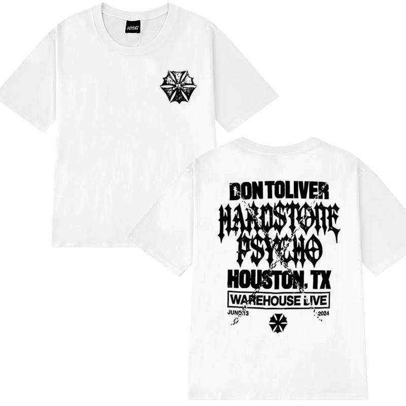 Don Toliver Hardstone Psycho 2025 New Album Graphic T Shirt Men Women Oversized Vintage Short Sleeve T-shirts Unisex Cotton Tops