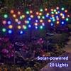 20 Leds Solar Cherry Blossom Lotus Lights Garden Light Outdoor Lawn Lights Patio Decoration Garden Aisle Ambient Landscape Light