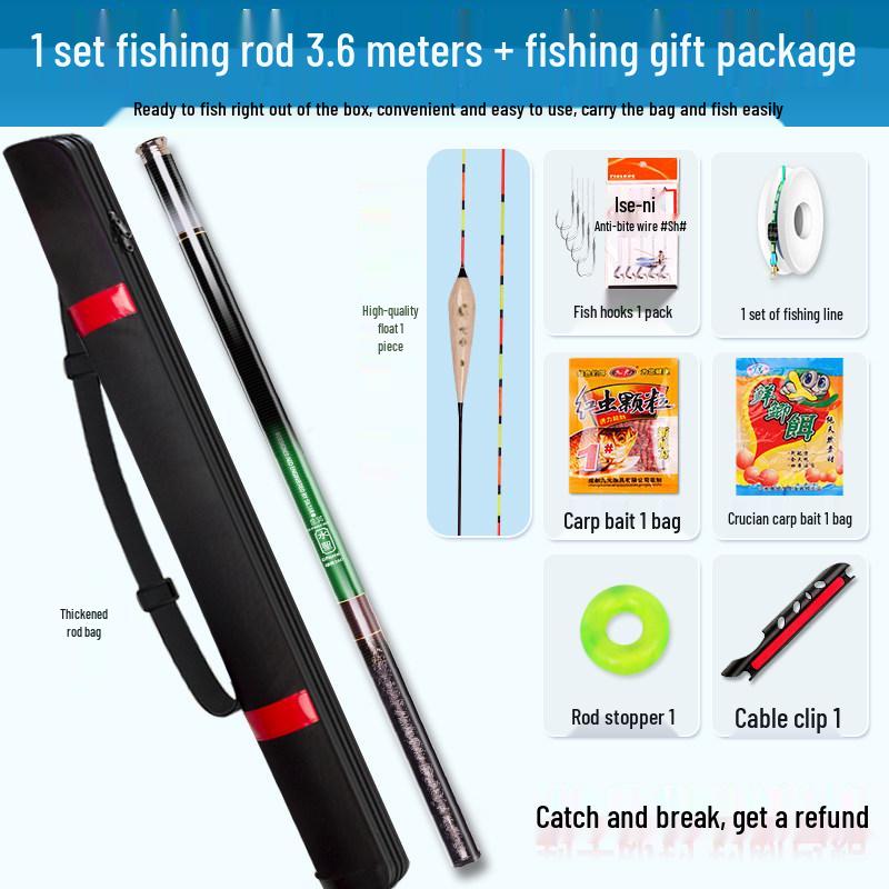 Beginner's Complete Fishing Rod Set with Tackle Supplies