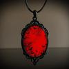 Collier Pendentif Gemme du Temps Motif Chauve-Souris Sombre Bijoux