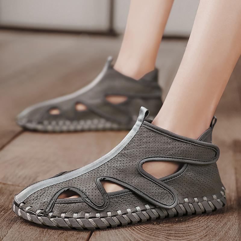 Мода Новые модели Летние дышащие мужские сандалии Удобные для отдыха на природе Стиль — фото 5