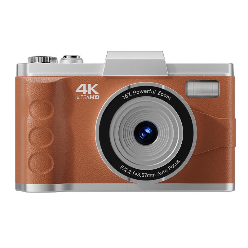 4K HD Retro Digital Camera, 64MP, Dual Lens, 16x Optical Zoom, Ideal for Student Photography