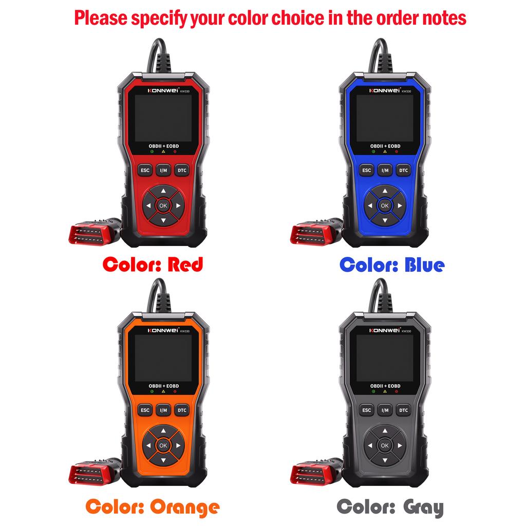 2026 KONNWEI KW330 Car OBD2 Fault Scanner Engine Battery Test Fault Code Clear Real-Time Data Professional OBD Inspection Tool