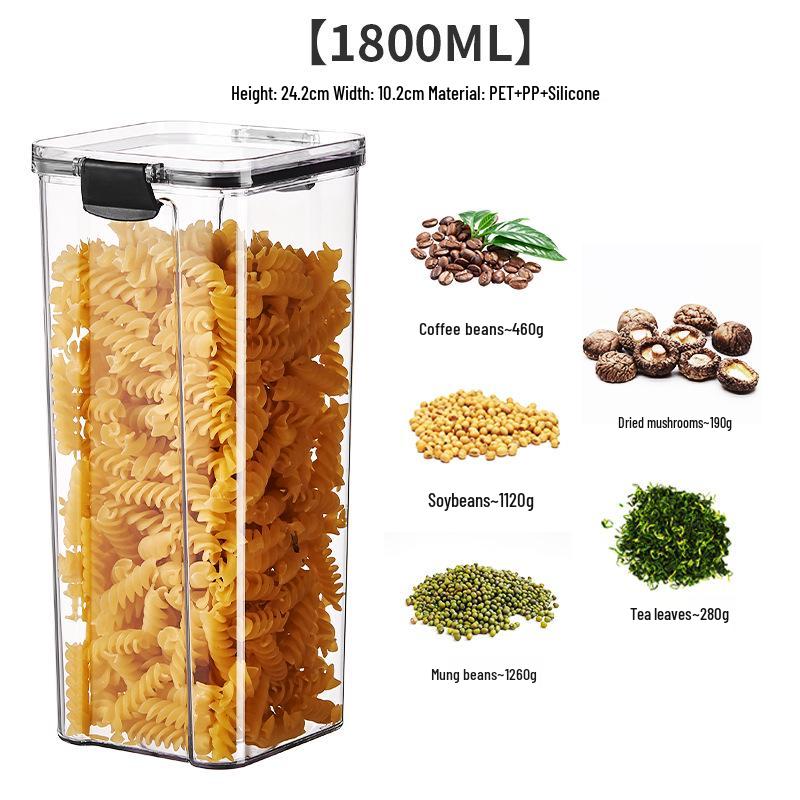 Transparent Plastic Food-Grade Storage Jar for Candy, Tea, Grains, and Cereal