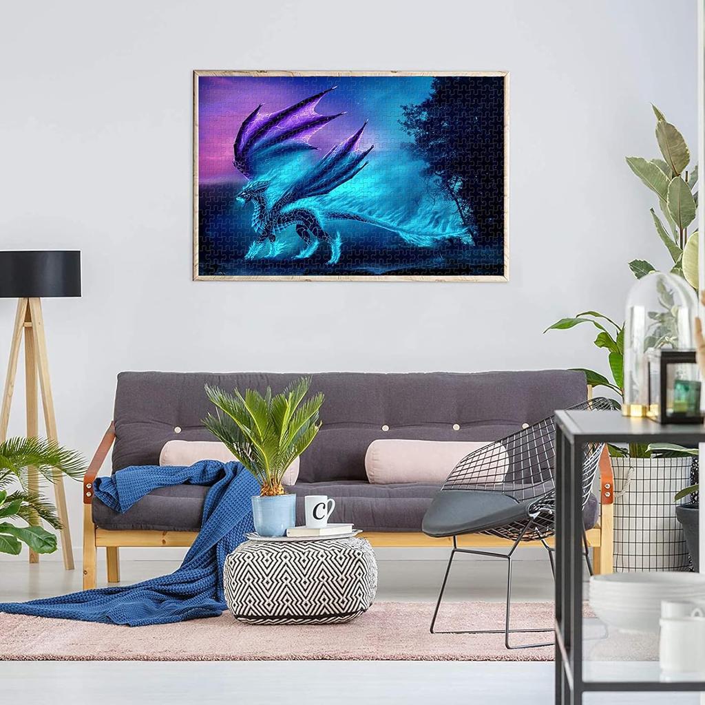 Jigsaw Puzzle 1000 Piece Dragon in The Mountains Classic Puzzle Adult Puzzle DIY Kit Wooden Toy Unique Gift Modern Home Decor