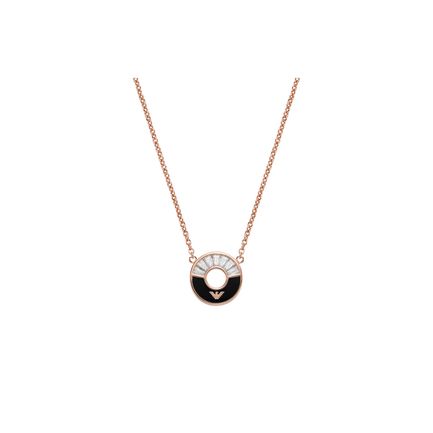 Emporio Armani Cny Collection Armani Star Diamond Inlaid Black Fashion Personality Light Luxury Necklace Women necklace EG3555221 Basic Packaging-Box