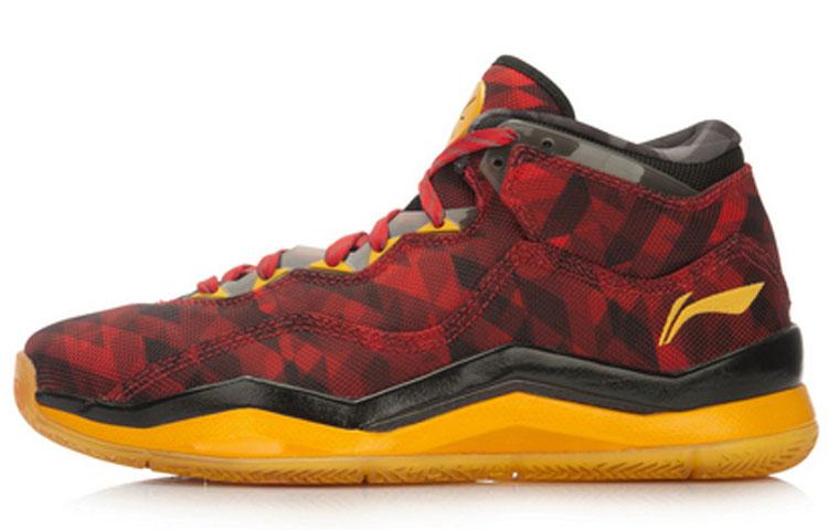Men's Sneakers Li-Ning Li Ning WOW 3 Way Of Wade 3 Screwdriver Mid top Basketball Shoes Men's Red Yellow Black