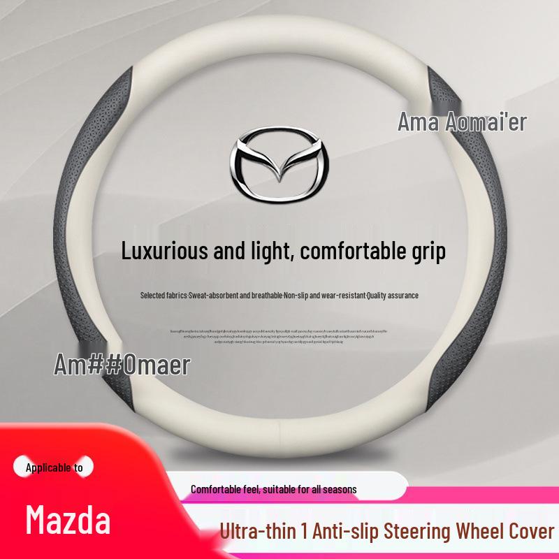 Echtes Leder Lenkradbezug für Mazda 3, Atenza 6, CX4, CX5, CX30
