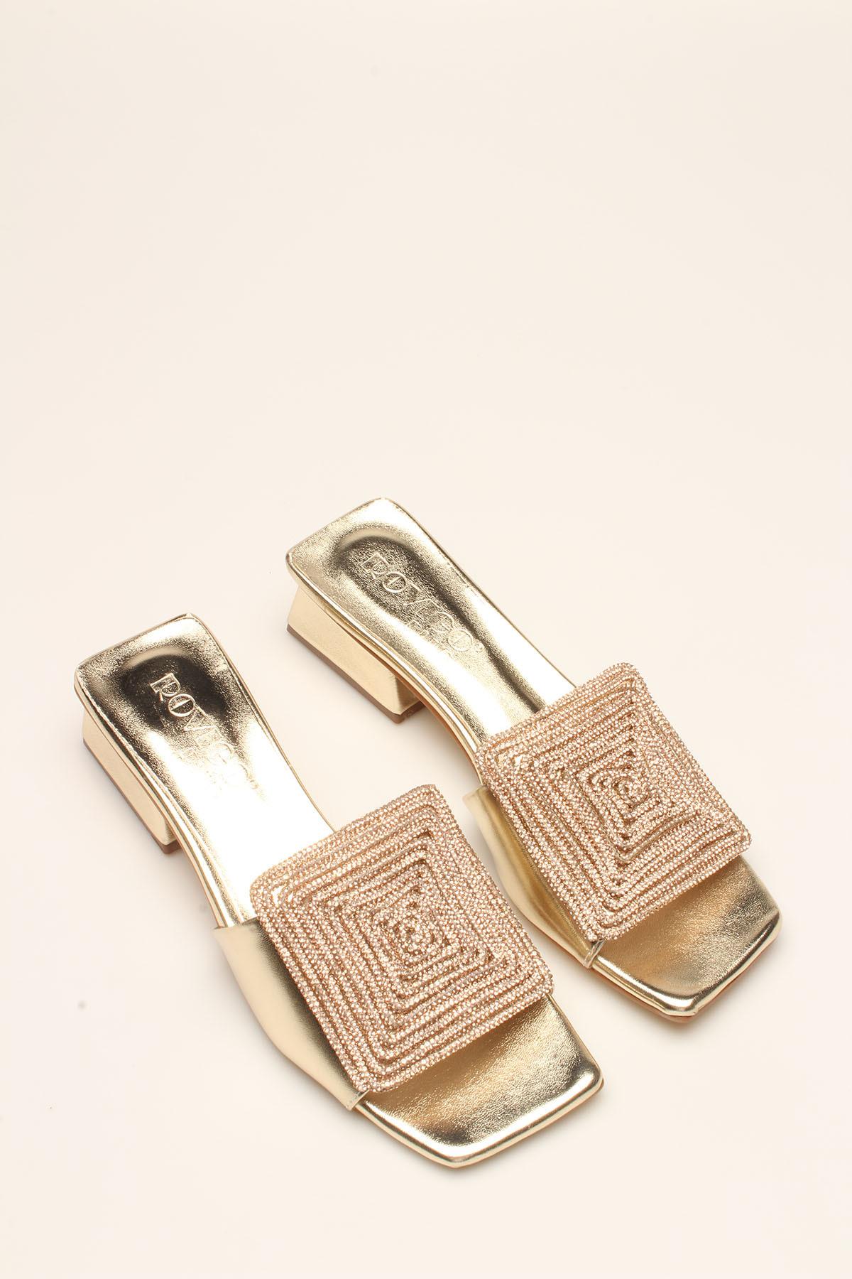 

Женские тапочки Gold Skin Stone