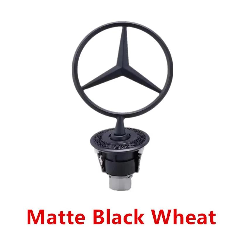 CEJ1 2025 Hot For Benz 1pcs Star Bonnet Chrome Badge 44mm Car Front Hood Emblem Logo For Mercedes Benz C E S Class W204 W205 W211 W21