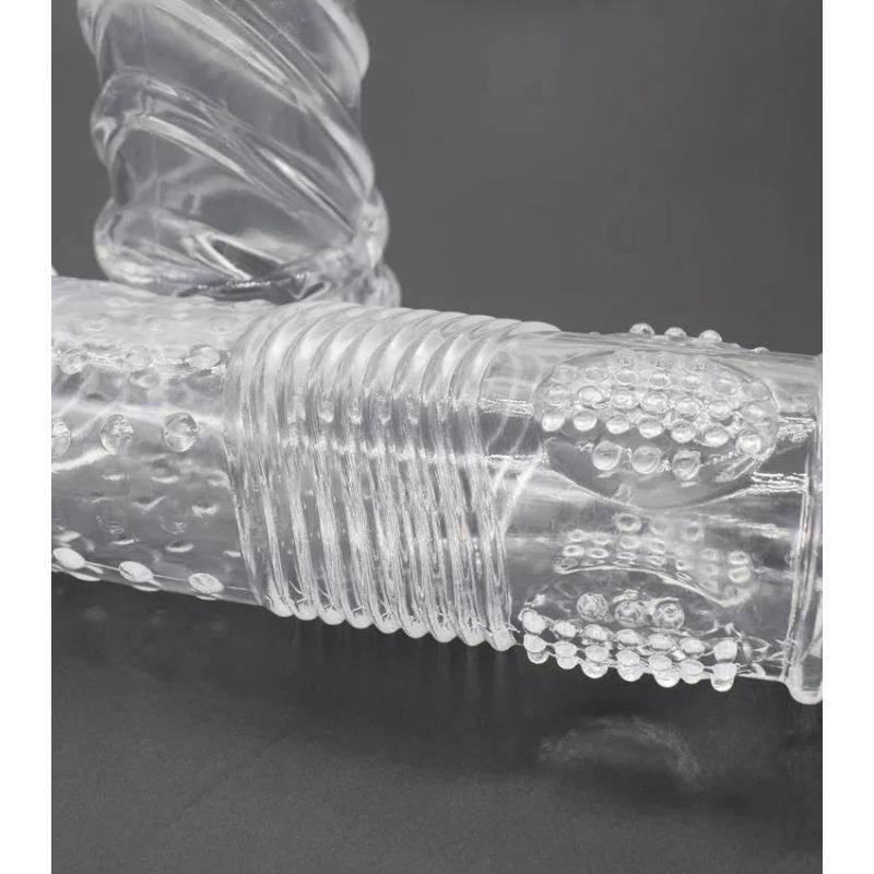 Transparent Crystal Penis Sleeve for Men - Reusable, Penis Extension, Delay & G - Spot Excitement