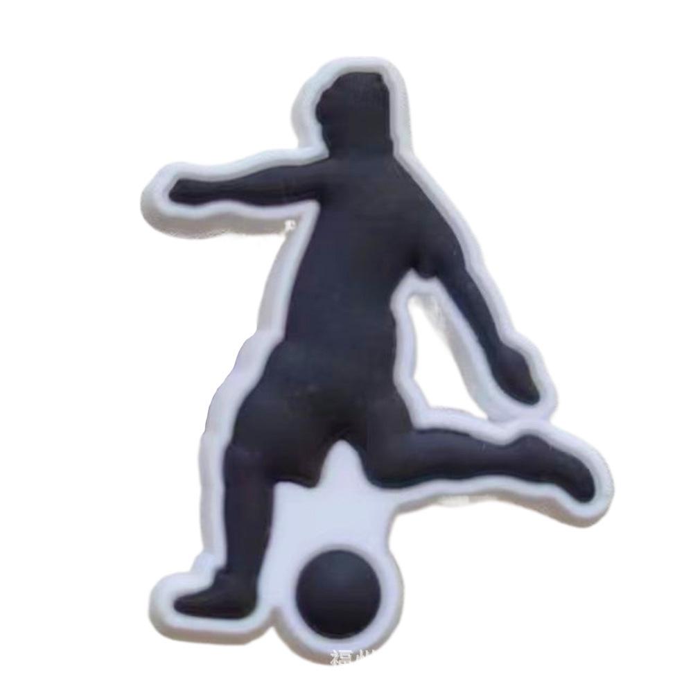 Fotbalová série Croc DIY Odnímatelné Sponky na boty - Měkké Gumové Dekorace na Dřeváky