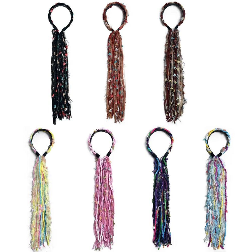 Elegante Kopfbedeckung Vintage Haarreif mit Anhänger Boho farbiges Seil Stirnband Tägliches Tragen