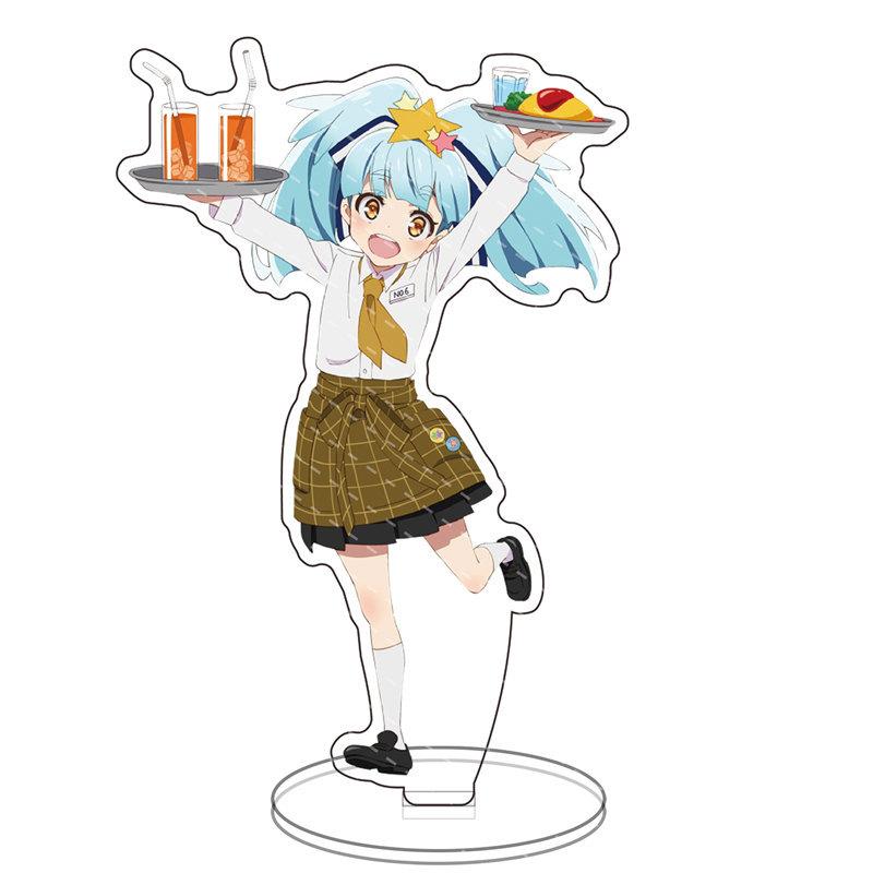 ZOMBIE LAND SAGA Two Sided Acrylic Stand Figures Model Plate Hoshikawa Lily Minamoto Sakura Standing Sign Desk Decor