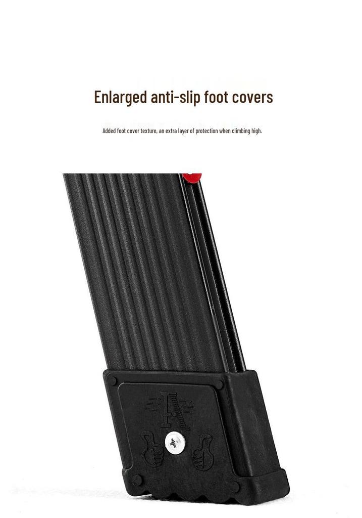 Folding A-frame Carbon Steel Ladder: Lightweight, Double-sided, Multi-purpose, No Installation Needed