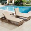 Rattan Outdoor Lounge Chair for Pool, Beach, or Balcony