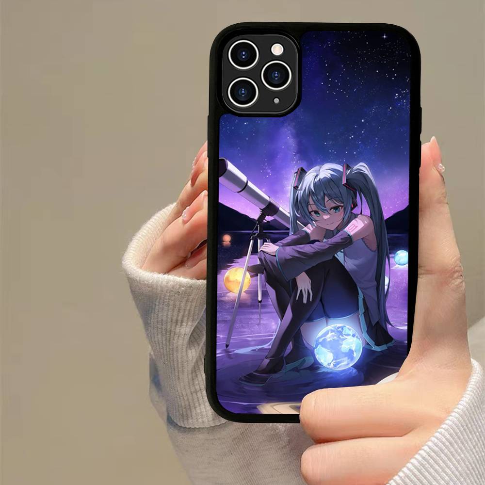 Popular Singer M-MikuS Cute Phone Case Wireless Charging PC+TPU For iPhone 11 12 13 14 15 16 17 Pro Max Plus Case