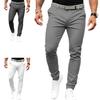 Pantaloni lunghi da uomo in tinta unita Pantaloni lunghi Tasche inclinate a vita media Cerniera Pantaloni da ufficio slim fit Pantaloni da cucito fini Abbigliamento da lavoro