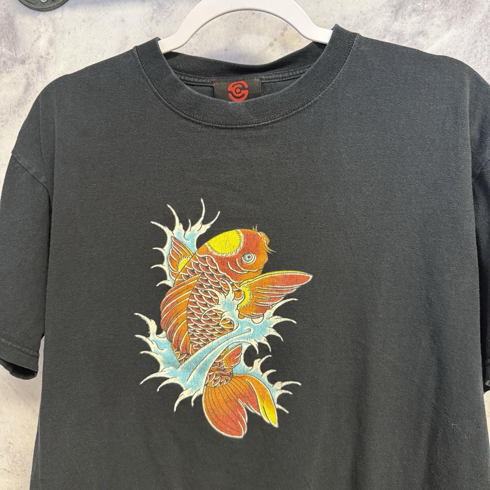 Vintage Speaker Craft Koi Fish T Shirt Mens Large Black Skate Streetwear XXL