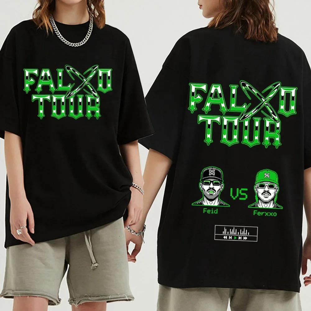 Summer Fashion Trendy Tee Vintage Top Feid Tour 2026 Ferxxo Tshirt Unisex Women Harajuku Short Sleeve Oneck Casual Shirt Y2K