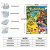 Pokémon Anime Flannel Blanket Pikachu Ash Ketchum Print Soft Warm Throw Sofa Bed Cover Cozy Nap Cape Gift for Kids Adults Fans