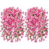 2/4Pcs Versatile Outdoor UV-Resistant Artificial Morning Glory & Eucalyptus Hanging Decor Perfect For Home Garden And Weddings