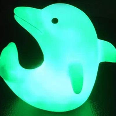 Lindo delfín 7 colores cambiantes LED luz nocturna decoración luz nocturna niños regalo