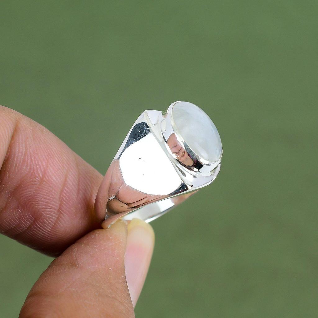 Rainbow Moonstone Ring 925 Sterling Silver Ring Original Gemstone Jewelry Handmade Ring Gift For Her Designer Jewelry Available In Ring Size