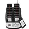Restaurant-Pager-System, Kabellos 500m Reichweite Aufstell-Warteschlangen-Signal, Gäste-Kunden-Ruf-Piepser mit Vibration & Blinken, 16 Piepser
