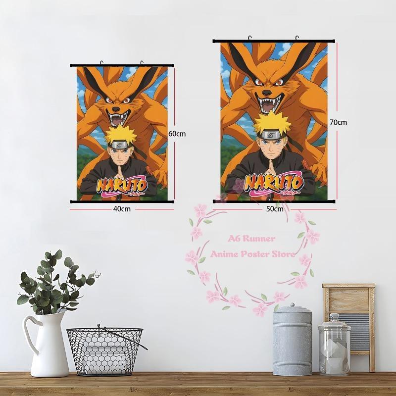 Poster N-Naruto Scroll Painting Peripheral Hanging Painting Bedside Living Room Background Wall Cloth Painting