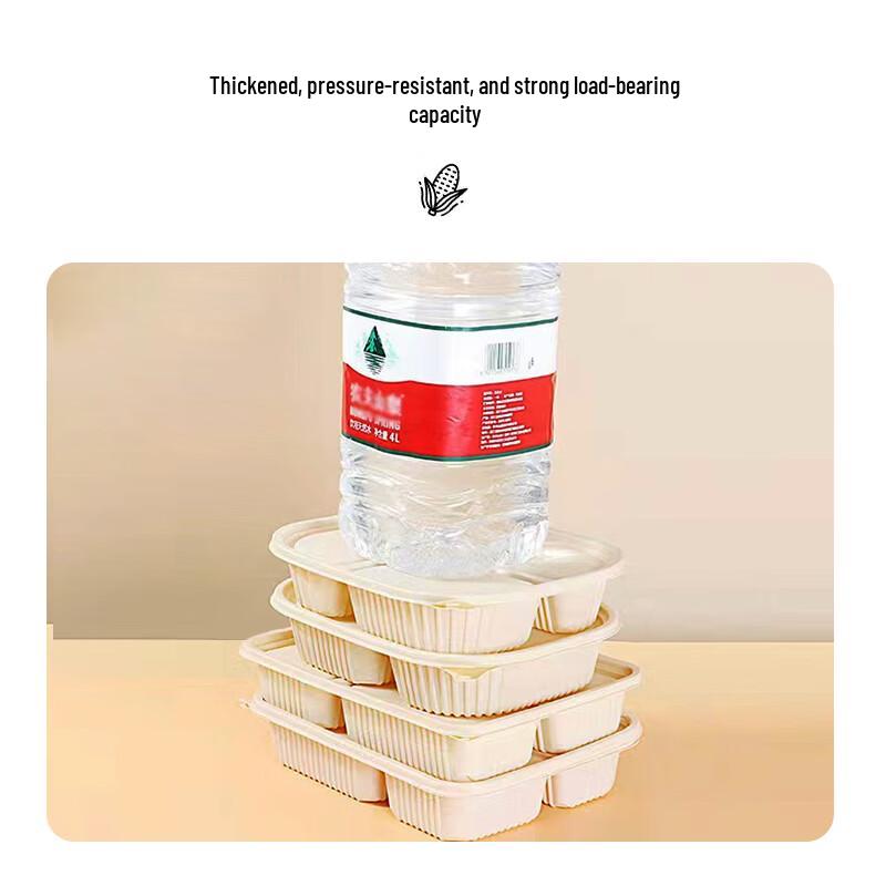 Biologiskt nedbrytbara takeaway-behållare med 4 fack