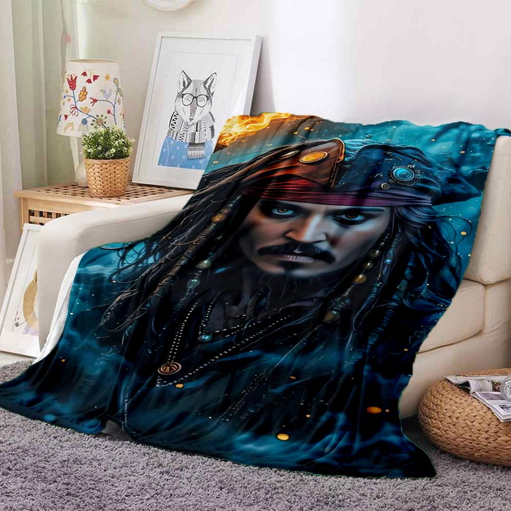 1Pc Pirate'S Fiery Adventure Blanket Soft And Comfortable Casual Warm Camping Travel Christmas Halloween Xmas Gift M924479