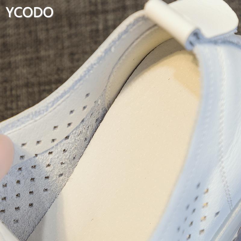 2023 Frühjahr/Sommer Echtleder Perforierte Atmungsaktive Damenschuhe