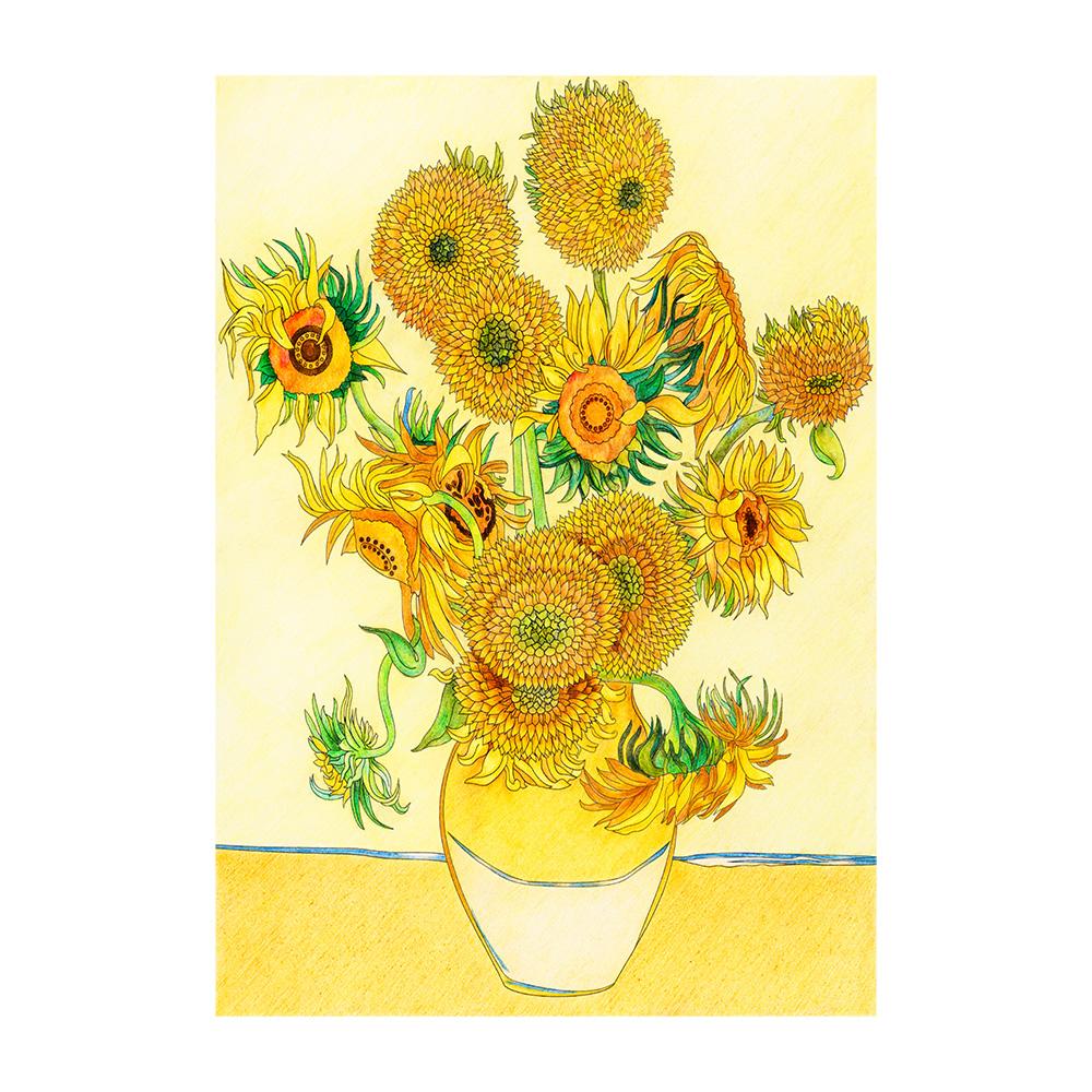 Van Gogh Classic Art Prints Abstract Sunflowers Poster Classic Art Decorative Paintings Bedroom Hallway Home Decor
