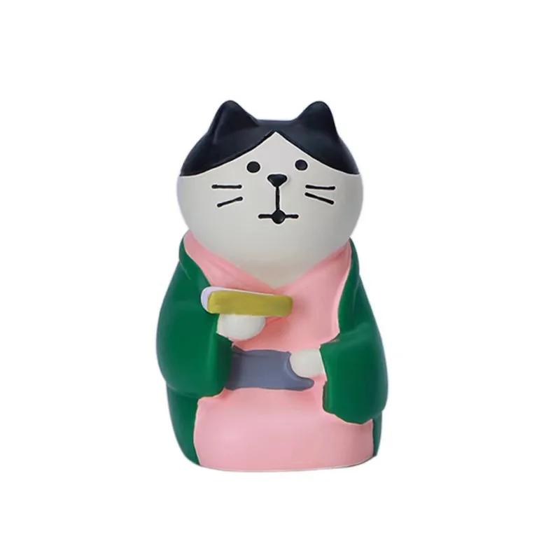 ZAKKA Japanese INS Creative Resin Modle Cat Trend Play Miniature Gift Resin DIY Home Craft Small Ornaments Desktop Decoration