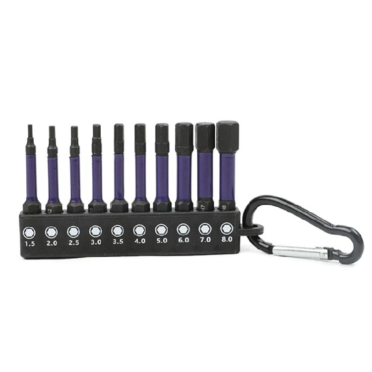

10Pcs Magnetic BatchHead Impact Strong Electric Screwdriver Bit Set H 1.5-H 8 1
