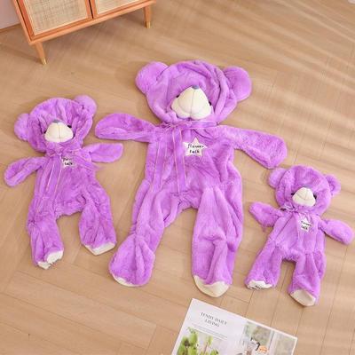 Purple Teddy Bear Plush Shell - Semi-Finished Skin Toy