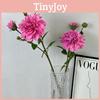 Wedding Flower Artificial 3head 3d Dahlia With Silk Fabric For Event Decor And Photography