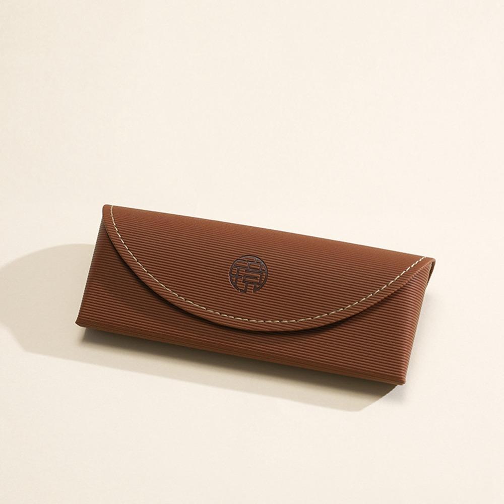 

Контейнер для очков Pu Чехол для очков из ПУ кожи Сумка для очков Портативный держатель для очков Женский/Мужской коричневый