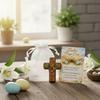 A Pocket-Sized Sanctuary Wooden Pocket with Drawstring Bag with Pouch Pocket-Sized Wooden Pocket Cross Gift DIY Craft Card
