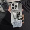 Black and White Butterfly Rose for iPhone16plus Mobile Phone Case 12promax Apple 15 Anti-drop 14 Matte 13