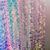 Pink Mermaid Scale Dreamy Sequins Fabric Glitter Tablecloth Wedding Stage Background Laser Iridescent Shiny Shooting Decor Party