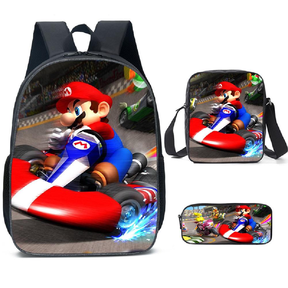 Cartoon Backpack, Primary And Secondary School Students Three-Piece Set, School Bag, Backpack, Shoulder Bag, Pencil Case.