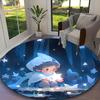 [1pc Stars Office Chair Carpet] Digital Printed Round Rug for Home & Game Room Use, Soft Indoor Sofa Chair Mat